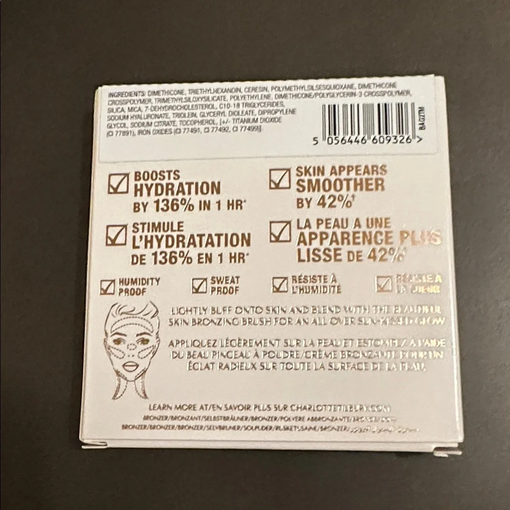 Charlotte Tilbury NIB Sun Kissed Glow Bronzer - Fair / Pale